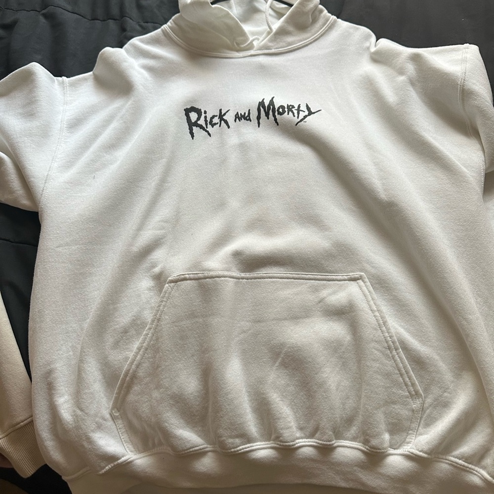 White hoodie Rick and morty